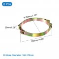 Uxcell 2pcs T-bolt Hose Clamps 160-170mm 6 3 -6 69 Id Range Carbon Steel Radiator Intake Clamp For Truck Exhaust
