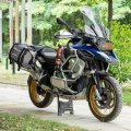 Motorcycle Saddlebags Luggage Bag Waterproof Saddle Bags Side For Motorbike Travel 50l Detachable Reflective Design Grey 2 Pack 