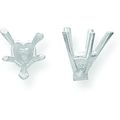 14k White Gold 5 Prong Heart Tapered V Head 6 25x7 25mm 