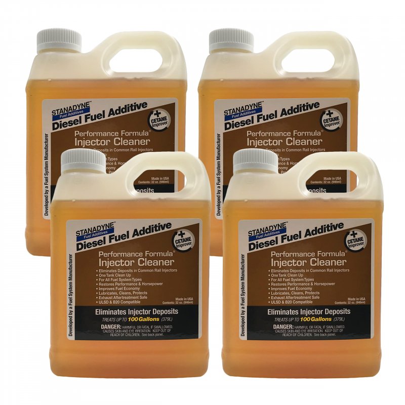 Performance Formula Diesel Injector Cleaner By Stanadyne 4 Pack Of 32 Oz Jugs  43566