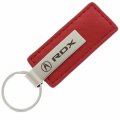 Au-tomotive Gold Carbon Fiber Rectangular Leather Key Chain For Acura Rdx Red