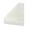 4152 10 Series 7 Hole 90 Degrees Angled Squared Flat Plate In X 4 Clear Anodized Aluminum 