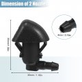 X Autohaux 1 Set Windshield Washer Nozzles Kit 76810-sza-a01za Front Spray Wiper Jet And Fluid Hose With Connectors For Honda