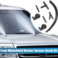 X Autohaux 1 Set Windshield Washer Nozzles Kit 76810-sza-a01za Front Spray Wiper Jet And Fluid Hose With Connectors For Honda