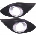 Fog Light Cover Pair For Mazda 2 2011 2012 2013 2014 Driver And Passenger Side Set Painted Silver Dot Sae Compliance Dr6150c20a 