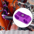 X Autohaux 4 Pcs An4 Car Hose Separator Clamp Aluminum Alloy Fuel Line Mounting Divider Fitting Adapter For Oil Gas Water Brake