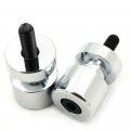 Httmt- Motorcycle Chrome Flat Swingarm Spools No Logo 8mm Thread For Cbr1000rr 2004-2011 Cbr250r 2011 Cbr600rr 2003-2011 