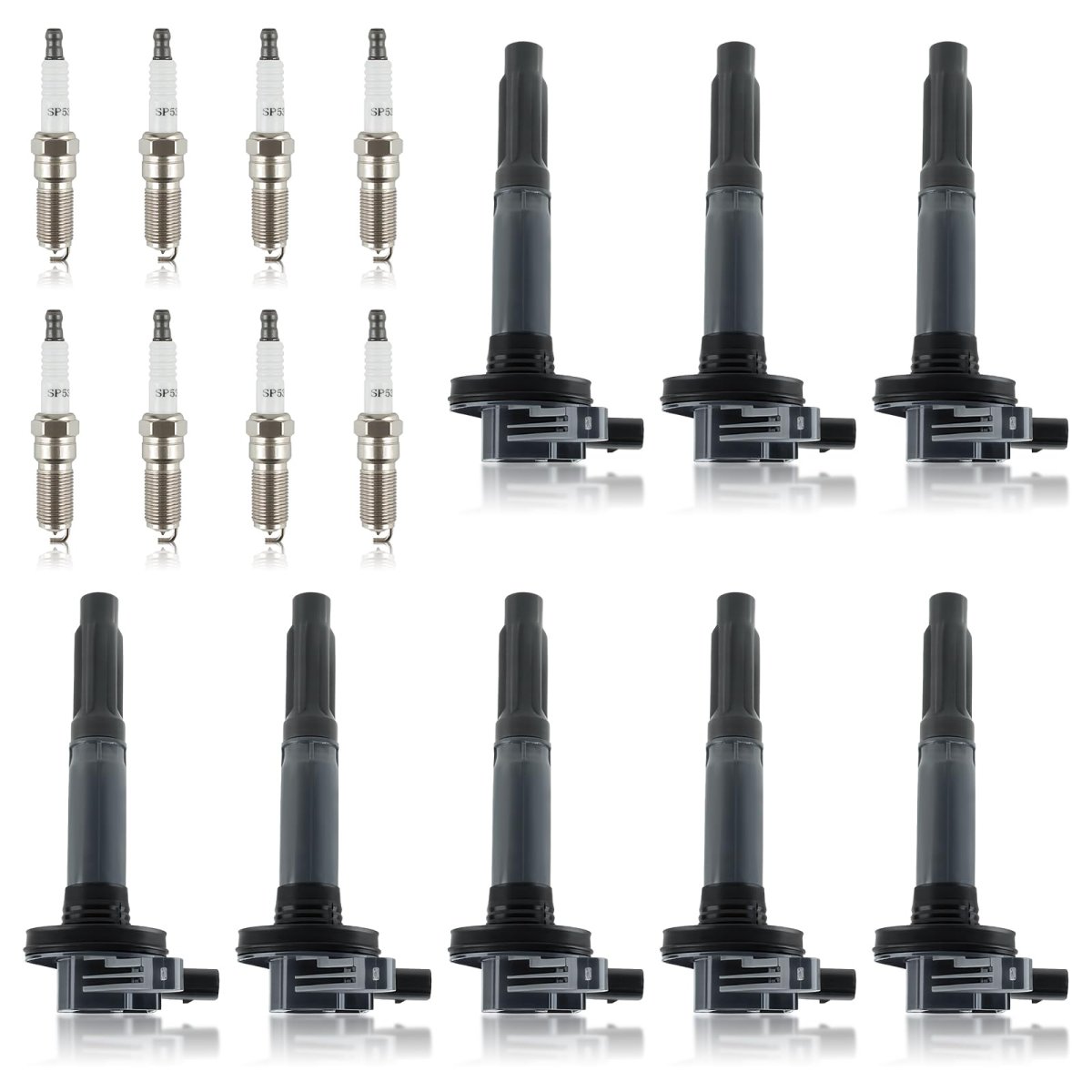 Ignition Coil Platinum Spark Plug Set Of 8 For Ford F150 Mustang 2011 2012 2013 2014 2015 2016 5 0l Uf622 Dg542 Sp548