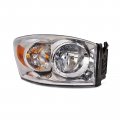 Headlightsdepot Chrome Housing Halogen Headlight For Dodge Ram 1500 2500 3500 Includes Right Passenger Side Headlamp 
