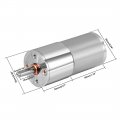 Uxcell 12v Dc 50 Rpm Gear Motor High Torque Electric Reduction Gearbox Centric Output Shaft
