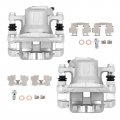 Ocpty Rear Left Right 19b3193 Brake Calipers Set Silver 2 Pcs Compatible With For Toyota Rav4 2006-2012
