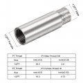 Uxcell Shower Head Extension Arm Stainless Steel 1 2pt Male To Female Thread 80mm Length Cast Pipe Fitting Coupler
