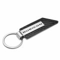 Ipick Image Compatible With Jeep Rubicon Wrangler Carbon Fiber Texture Black Pu Leather Strap Key Chain