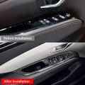 Blazeray Window Switch Button Shift Panel Trim Cover Sticker Abs Carbon Fiber Grain Decor For Hyundai Tucson 2022 2023 Interior