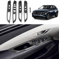 Blazeray Window Switch Button Shift Panel Trim Cover Sticker Abs Carbon Fiber Grain Decor For Hyundai Tucson 2022 2023 Interior