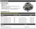 Front Wheel Hub And Bearing Assembly 5 Stud Compatible With 2002-2008 Dodge Ram 1500 With 2-wheel Abs