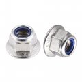 Uxcell M10 Nylon Insert Hex Lock Nuts With Flange 304 Stainless Steel Plain Finish 10pcs