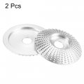 Uxcell Grinder Shaping Disk 3 Wood Arc Grinding Wheel Hardened 45 Steel Abrasive Carving Tool For Woodworking Silver 2pcs