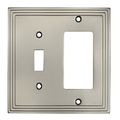 Cosmas 25077-sn Satin Nickel Single Toggle Gfi Decora Rocker Combo Wall Switch Plate Switchplate Cover 