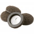 Super Sliders 1 Round Self-stick Formed Felt Furniture Pads With More Protection For Surfaces And Legs Brown 4 Pack 