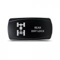 Ch4x4 Rocker Switch Rear Diff Lock Symbol Horizontal Green Led