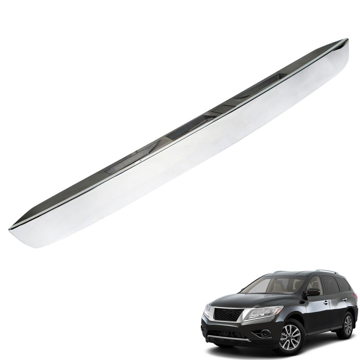 Rear Liftgate Chrome Handle Trunk Trim Strip Replacement For 2013-2016 Pathfinder 908109pg0a