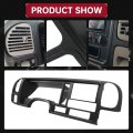 Hecasa Double Din Dash Panel Kit Compatible With 1995-2002 Gmc Suv Truck Black W Harness Car Radio Stereo