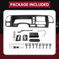 Hecasa Double Din Dash Panel Kit Compatible With 1995-2002 Gmc Suv Truck Black W Harness Car Radio Stereo