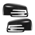 Pair Car Rear View Driver Passenger Side Mirror Cover Cap Replacement Gloss Black For Mercedes-benz W176 W204 C204 W212 W211 