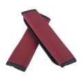 2pcs Universal Seat Belt Shoulder Pad Soft Microfiber Leather Car Safety Strap Covers Neck Mat For Comfortable Driving Wine Red