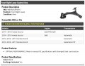 Front Right Passenger Side Lower Control Arm Compatible With 2013-2017 Honda Accord Automatic