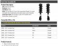 Front Strut And Coil Spring Assembly 2 Piece Kit Compatible With 2006-2011 Honda Civic Coupe Excludes Sedan Si Models