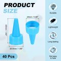 40 Pcs Snip Tip Applicator 0 94 Extra Tips Caps For Glue Replacement Plastic Adhesive Nozzle And Precision Bottle Tubes