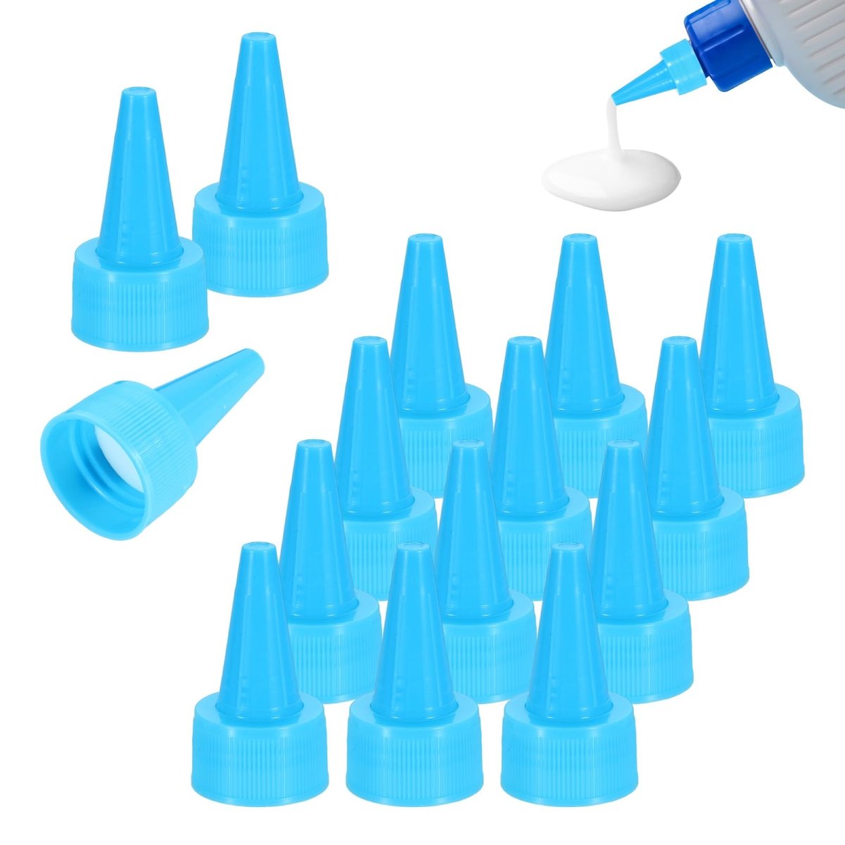 40 Pcs Snip Tip Applicator 0 94 Extra Tips Caps For Glue Replacement Plastic Adhesive Nozzle And Precision Bottle Tubes
