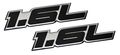 2 X Pair Set 1 6l Liter Embossed Black On Highly Polished Silver Real Aluminum Auto Emblem Badge Nameplate For Chevrolet Aveo
