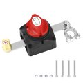 Qwork Battery Disconnect Switch 12v-48v Waterproof Top Post Cut Off With Mounting Brackets For Cars Boats Rvs