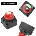 Qwork Battery Disconnect Switch 12v-48v Waterproof Top Post Cut Off With Mounting Brackets For Cars Boats Rvs