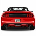 Ford Mustang Gt Outline In Red Black Metal License Plate Frame