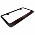Ipick Image Made For Ford Mustang Gt Outline In Red Black Metal License Plate Frame