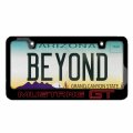 Ipick Image Made For Ford Mustang Gt Outline In Red Black Metal License Plate Frame