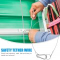 Healeved 12 Pcs Lanyard Cable Tether Retractable Wire Keychain Safety Loop Lock Extension Cord Fishing Gear Hardware Stainless