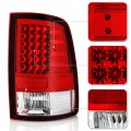 Acanii For Factory Incandescent Model 2009-2018 Dodge Ram 1500 2500 3500 Red Clear Led Tail Lights Brake Lamps Pair