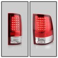 Acanii For Factory Incandescent Model 2009-2018 Dodge Ram 1500 2500 3500 Red Clear Led Tail Lights Brake Lamps Pair