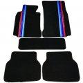 Floor Mats For Bmw E39 5-series 1997-2003 Front Rear Factory M Color Stripe Car Carpets Carpet Liner By Ikon Motorsports 1998 