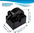 Hqrp 4-pack Compressor 4 7 Ohm 1-pin Ptc Starter Start Relay And Overload Kit Compatible With Mini Fridges Compact