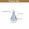 Uxcell M4x10mm Knurled Thumb Screws 25pcs Carbon Steel Zinc Plated Flat Head Fully Threaded Bolts Fastener