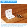 Uxcell 50pcs 90 Degree Plastic Corner Braces 38x22x22mm Nylon Shelf Right Angle Brackets With Screws For Cabinets Cupboards