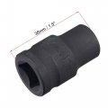 Uxcell 1 2 Drive By1mm 6-point Impact Socket Cr-v Steel 1 5 Length Shallow Metric Sizes