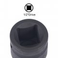 Uxcell 1 2 Drive By1mm 6-point Impact Socket Cr-v Steel 1 5 Length Shallow Metric Sizes
