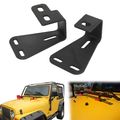 Auxmart Locking Hood Hinge Hi-lift Farm Jack Mount Brackets For Jeep Wrangler Cj 1944-1986 Yj 1987-1995 Tj 1997-2006